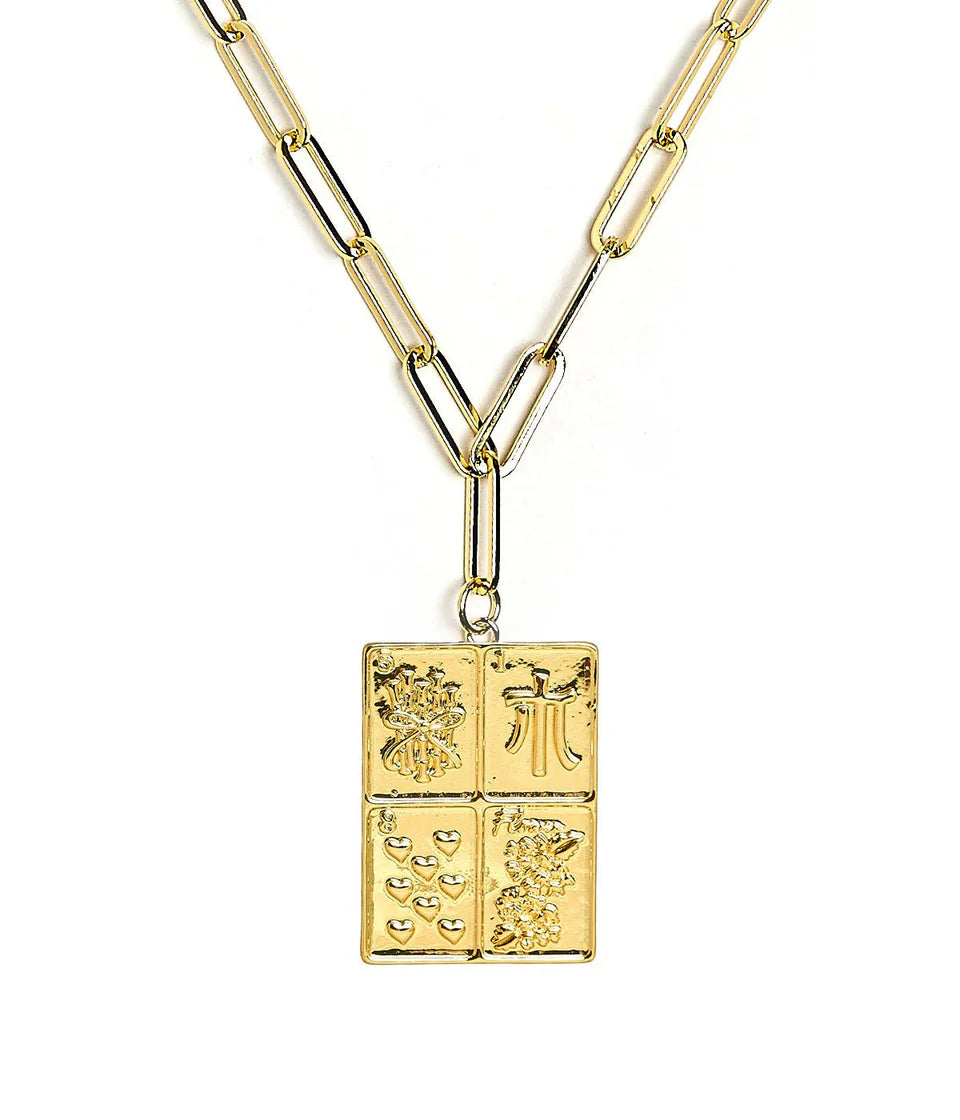 Mahjong Charm Tile Necklace